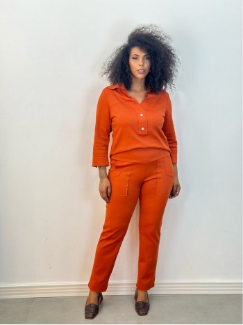 Calça Fany MALHA wave terracota