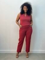 CALÇA FLáVIA MALHA levemente encorpada CArmim
