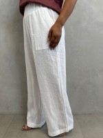 CALÇA CARMO EM LINHO branca
