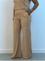 Calça flare fluity ESTAMPADA