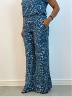 Calça flare fluity ESTAMPADA