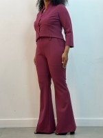 Calça Tatiana Malha ENCORPADA framboesa