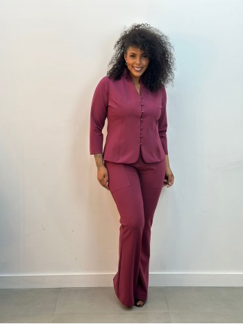 Calça Tatiana Malha ENCORPADA framboesa