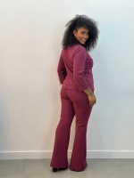 Calça Tatiana Malha ENCORPADA framboesa