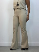 Calça Tatiana Malha ENCORPADA areia