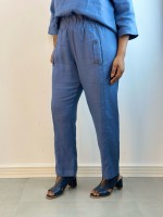 CALÇA ISABELA em LINHO azul jeans