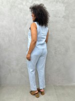 CALÇA ISABELA em LINHO azul bebê