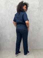 CALÇA ISABELA em LINHO marinho