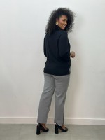 CALÇA marlene Malha Encorpada cinza mescla