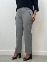 CALÇA marlene Malha Encorpada cinza mescla