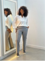 CALÇA ACÁCIA Malha Encorpada CINZA MESCLA