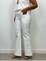 CALÇA ACÁCIA Malha Encorpada off-white