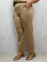 Calça Isa Malha levemente ENCORPADA CASTOR