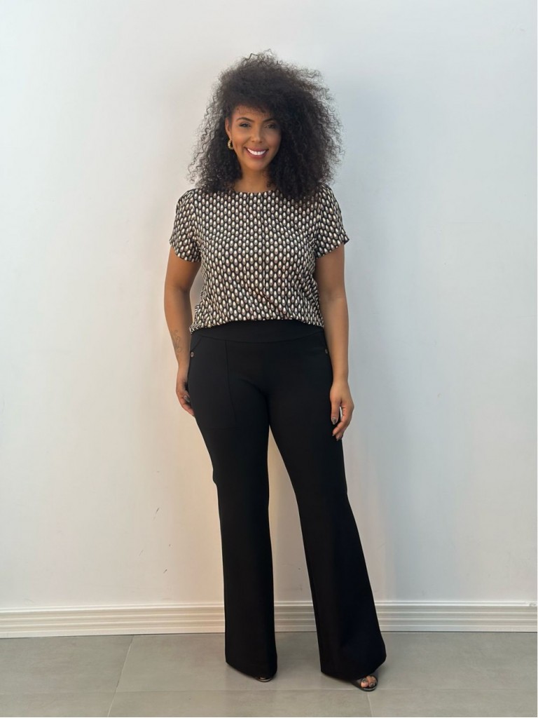 Calça Sônia Malha Encorpada preta