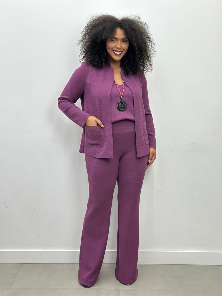 CALÇA sônia boucle framboesa