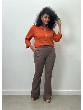 CALÇA ELIANA Malha Encorpada fendi