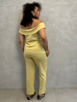 Calça Silvia Malha levemente Encorpada pistache