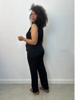 Calça Aline Malha Levemente ENCORPADA preta