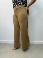 Calça jane Malha Levemente ENCORPADA castor