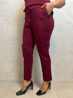Calça cláudia Malha Levemente ENCORPADA marsala