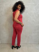 Calça Alicinha malha levemente Encorpada carmim