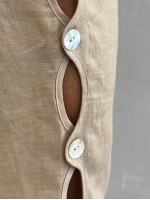CALÇA bEATRIZ em LINHO café c/ leite