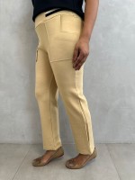 Calça marina Malha levemente Encorpada camelo
