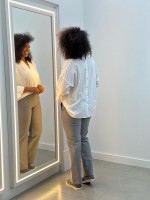 CALÇA ACÁCIA Malha Encorpada CINZA MESCLA