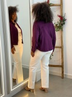 Calça Bella Malha Encorpada off-white