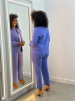 Calça Isa Malha Levemente ENCORPADA LAVANDA