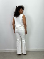 CALÇA ACÁCIA Malha Encorpada off-white
