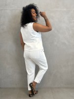Calça Bia Malha Encorpada off-white