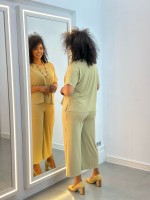 Calça DANIELA PANTACOURT FLUITY lisa pistache