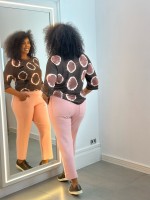 Calça Isa Malha ENCORPADA rosa 