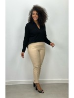 Calça New Violeta Malha Encorpada café c/ leite