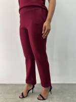 Calça Silvia Malha levemente Encorpada marsala