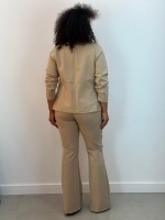 Calça Tatiana Malha ENCORPADA areia