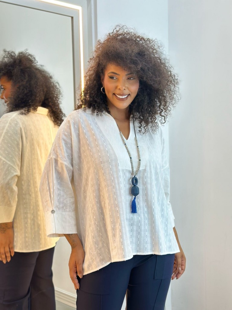camisa ana paula off-white