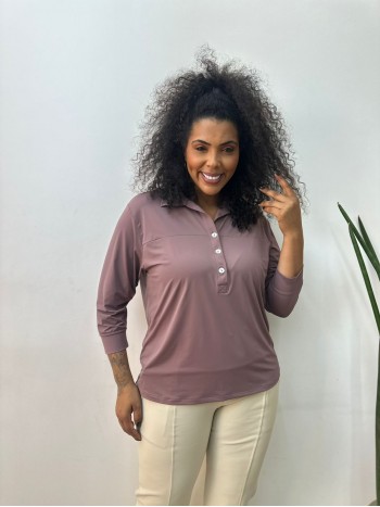 camisa fluity Estela rosa seco