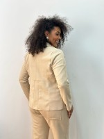 Casaco Júlia suede areia