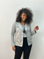 Casaqueto Júlia suede cinza