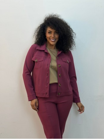 Jaqueta mARTa Malha Encorpada MARSALA