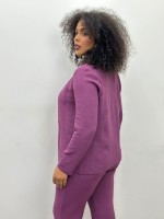 Casaco Erica boucle framboesa