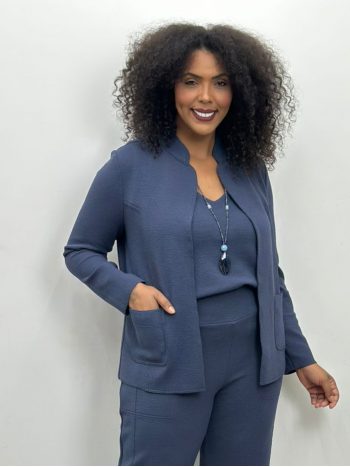Casaco Erica boucle marinho