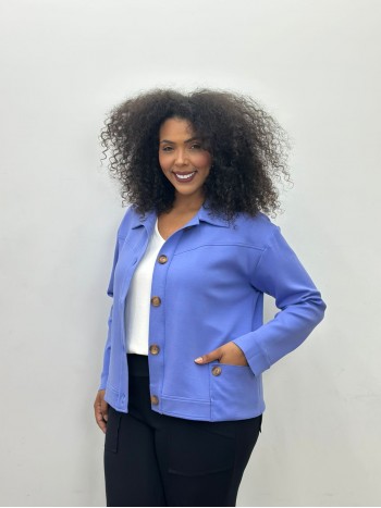 Jaqueta Isadora MALHA LEVEMENTE Encorpada hortência