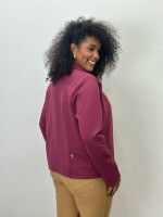 CASACO IDÁLIA Malha Encorpada marsala