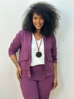 CASACO DENISE boucle framboesa