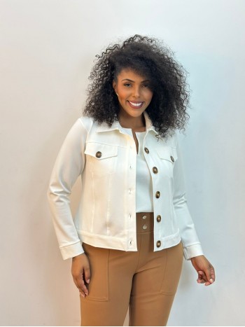 Jaqueta Marta Malha Encorpada off-white