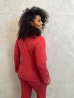 casaco Liziane MALHA LEVEMENTE Encorpada carmim