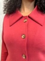 casaco Liziane MALHA LEVEMENTE Encorpada carmim